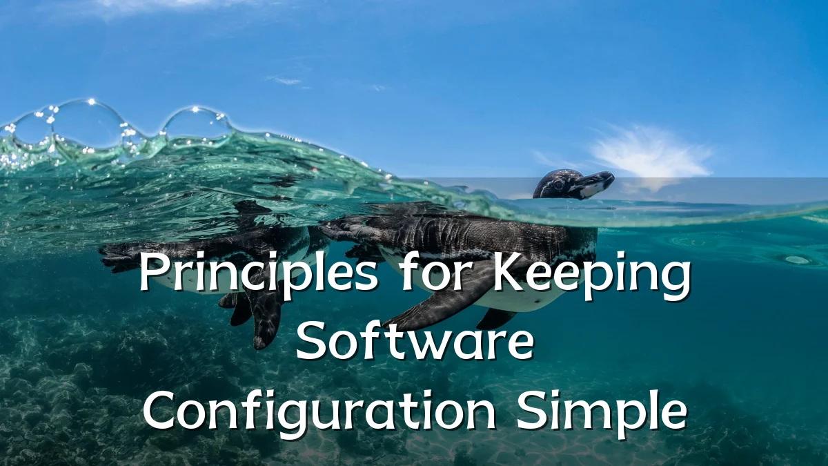 Principles for Keeping Software Configuration Simple