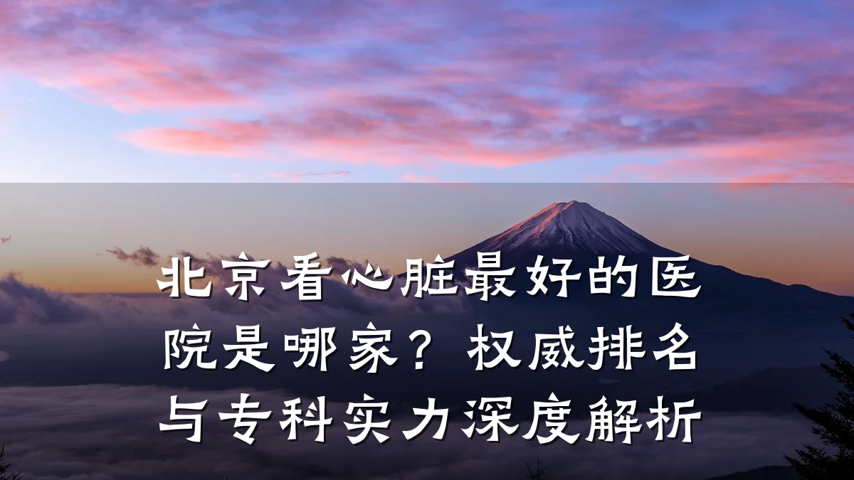 北京看心脏最好的医院是哪家？权威排名与专科实力深度解析